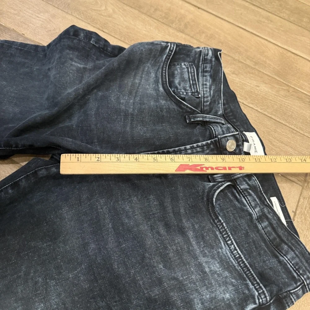 FRAME Jeans Mens 34 Blue black Organic Cotton Dark Wash L'Homme Skinny Stretch